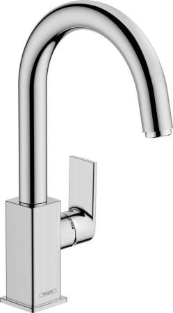 Hansgrohe 71564000 Vernis Shape Смеситель для раковины 200 мм, со сливным гарнитуром,излив, хром