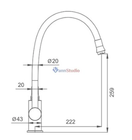 Смеситель для кухни Frap F4067-6 черный