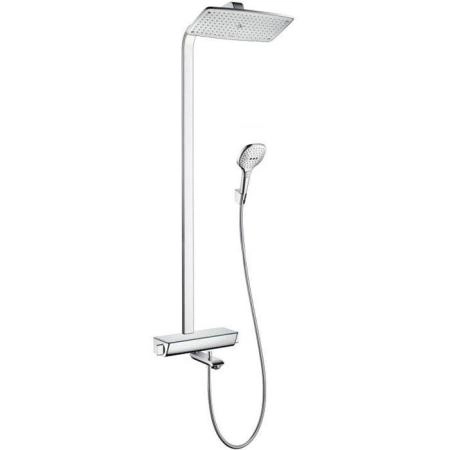 Hansgrohe Raindance Select Showerpipe 360 Душевой гарнитур, в набор входят: термостат с запорным и переключающим вентилем, переключатель для ручного душа, верхний душ Raindance E AIR 1jet 360x190 мм, ручной душ Raindance Select 150 3jet, душевой шланг