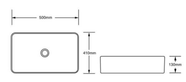 Раковина SantiLine SL-1051MG 50x40 на столешницу керамическая Серый матовый