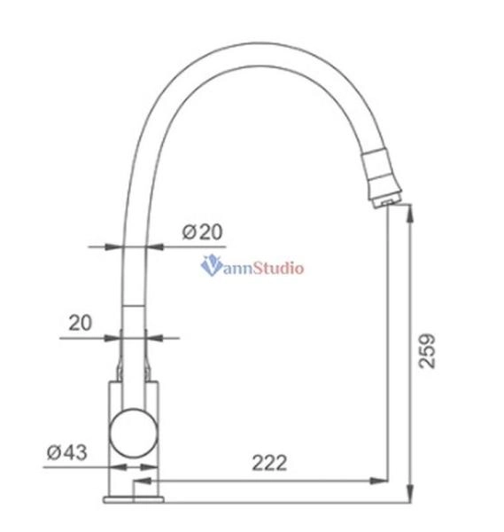 Смеситель для кухни Frap F4067-6 черный