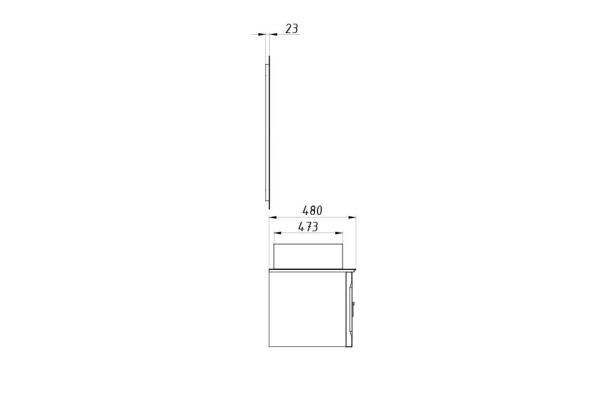 Тумба под раковину ASB-Woodline Рома 100 С под столешницу подвесная (Белый )