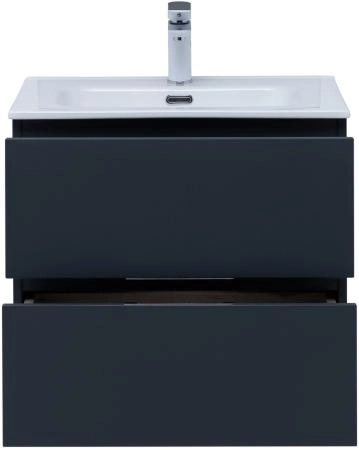 Тумба под раковину Aquanet Алвита New 60 2 ящика, антрацит