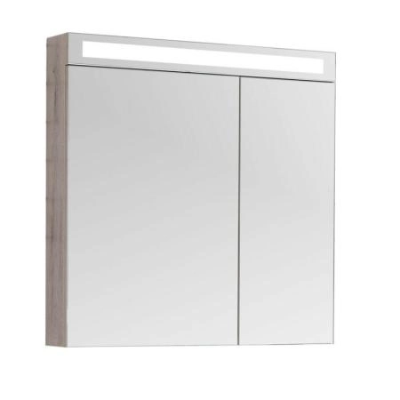 Шкаф-зеркало Dreja MAX 80 с LED-освещением, дуб кантри