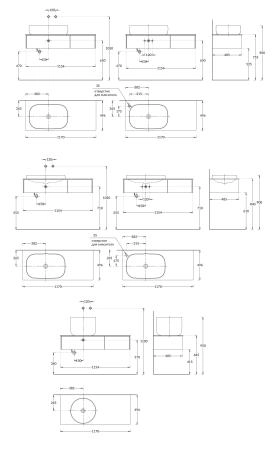 Тумба Kerama Marazzi MAGICA МАДЖИКА MA.120.2\VR.M подвесная 120, 2 ящика, венецианский красный матовый