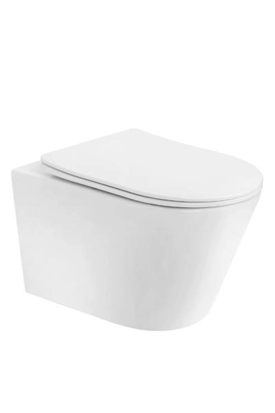 унитаз подвесной Boheme AVVA Белый глянец c крышкой (функц. торнадо) 973-SET-W