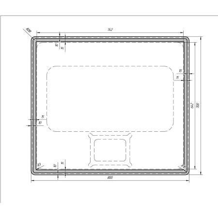 Зеркало DREJA TINY 99.9025 70x80 см, белый