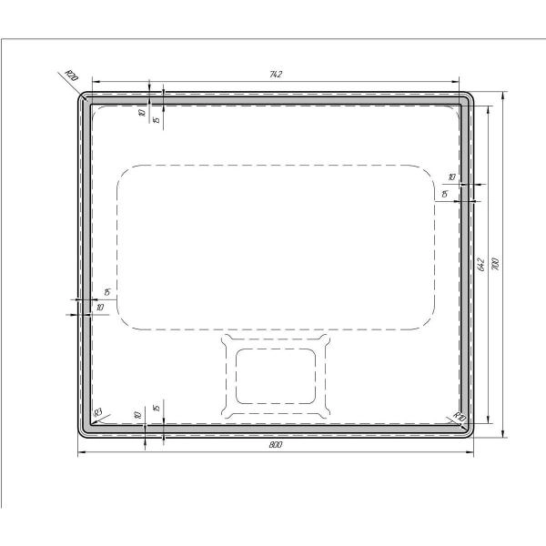 Зеркало DREJA TINY 99.9025 70x80 см, белый