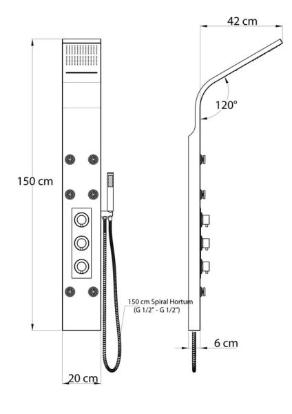 Душевая гидромассажная панель GPD DSP06 бамбук