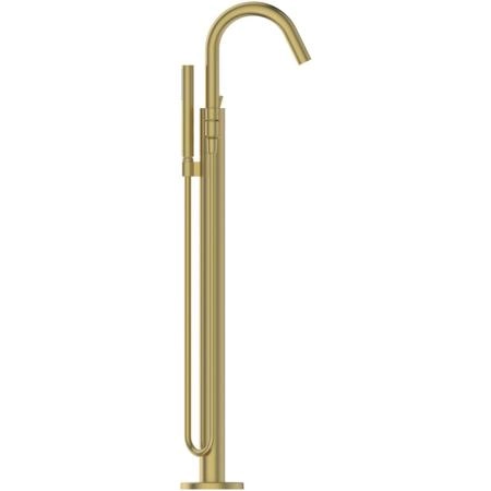 Ideal Standard Joy Смеситель для ванны, напольный, с ручным душем, цвет: PVD Brushed Gold (Шлифованное Золото)