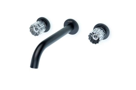 Смеситель из стены Boheme ELEGANTE на 3 отв. BLACK 152-2-B-EL