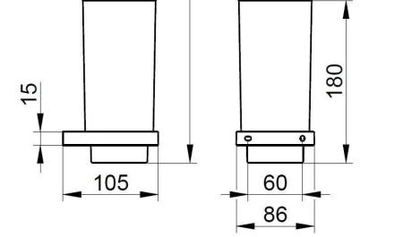 Хрустальная колба KEUCO Edition 11 белый 11164009000
