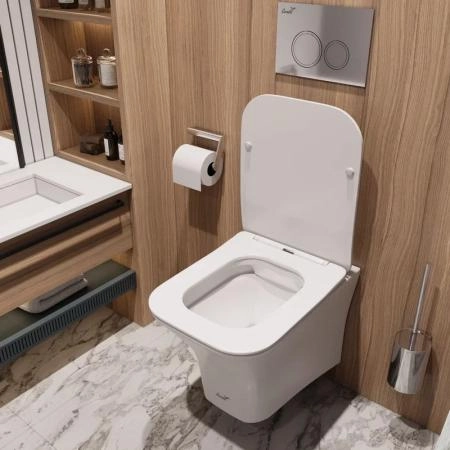 Унитаз Cerutti SPA VETTORE Aria MW подвесной безободковый белый матовый CT9242 (480х340х350)