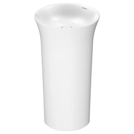 Duravit White Tulip Раковина напольная Ø50х h90см., без перелива, без отв., WonderGliss, сифон, слив в стену, цвет: белый