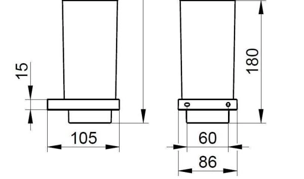 Хрустальная колба KEUCO Edition 11 белый 11164009000