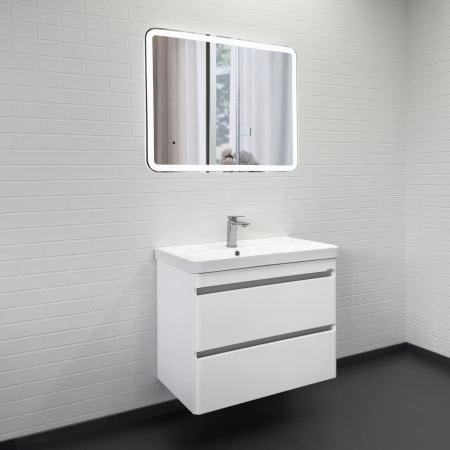 Тумба с раковиной Comforty Валдай-80П2 00-00019071 подвесная белая матовая с раковиной Comforty 4480
