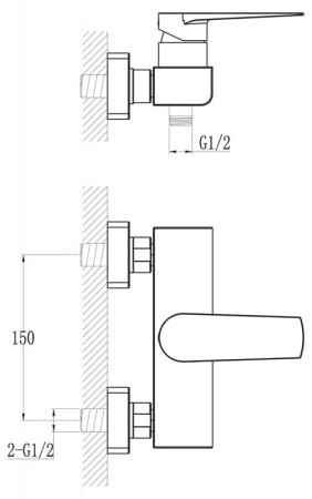 Смеситель для душа BELBAGNO CARIN CAR-ESDM-CRM хром