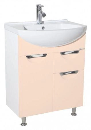 Тумба под раковину Bellezza Альфа 65 напольная с 1 ящ. бежевая