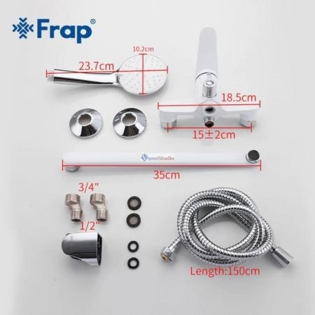 Смеситель для ванны Frap F2245 белый хром