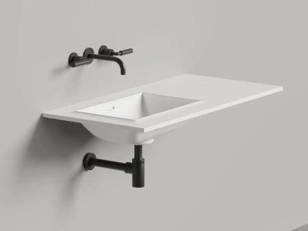 Раковина Salini ONDA EDGE SQUARE S-Stone покраска RAL матовый 200x70 14022061MNF столешница без отв.смесителя