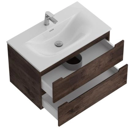 Тумба под раковину BelBagno ETNA-800-2C-SO-RW-P Rovere Moro 80 см подвесная
