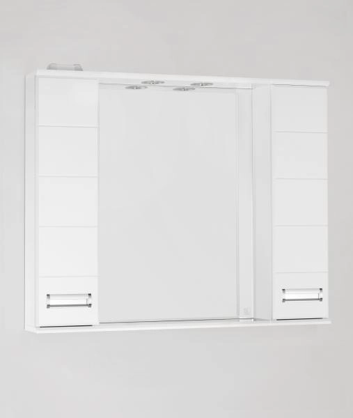 Зеркальный шкаф Style Line Elfante Ирис 100/С с подсветкой, белый