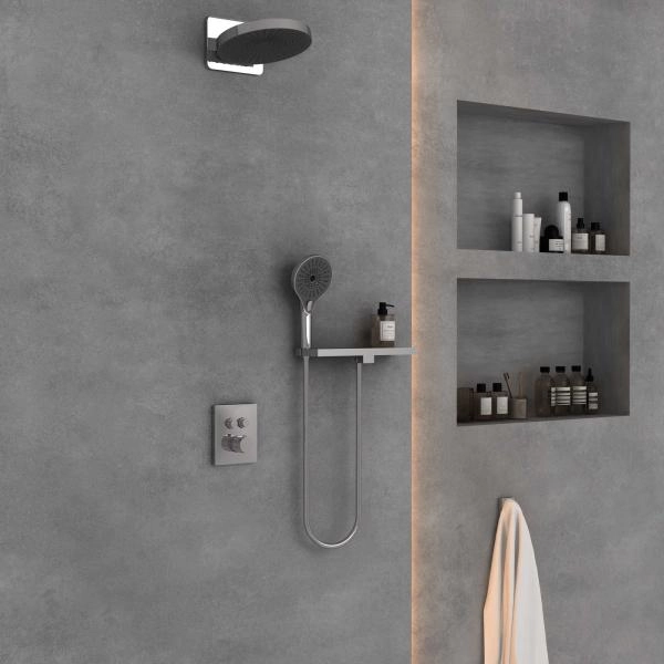 Душевой комплект Vincea Inspire VSFW-3I21T1RCH встраиваемый, термостатический, 2 режима, хром