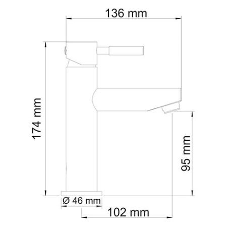 Смеситель для умывальника WasserKraft Main 4104 хром