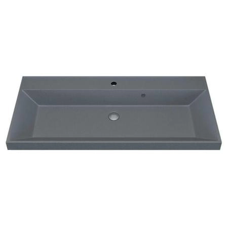 Раковина кварцевая Uperwood Classic Quartz 100 см, серая матовая, бетон