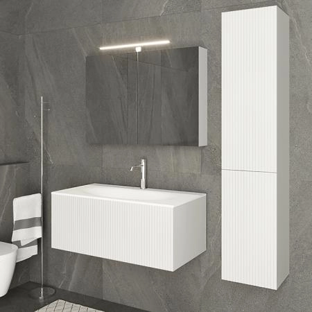 TW Shape комплект мебели, база с раковиной Kerasan 547001*1, 102х52см, с 1-м выдвиж. ящиком с механизмом push to open, цвет: белый матовый RAL9003