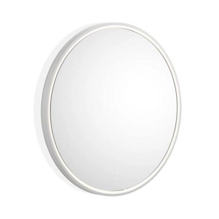 Decor Walther Stone Зеркало круглое 70см, LED, искусственный камень, подвесное, цвет: белый