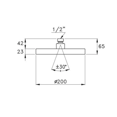 Stella Docce 316A-200 Верхний душ Ø20см., цвет: хром