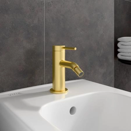 Смеситель VitrA Minimax Round  A4353625EXP однорычажный брашированное золото латунь