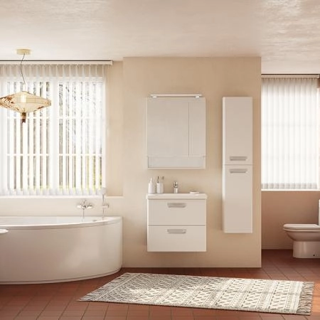 Roca The Gap Original Тумба подвесная 70x41x60см, с 2 ящиками, цвет: белый матовый