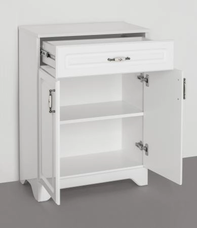 Комод для ванной Style Line Elfante Олеандр-2 60 (1 ящ.), белый напольный с дверками