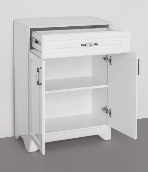 Комод для ванной Style Line Elfante Олеандр-2 60 (1 ящ.), белый напольный с дверками