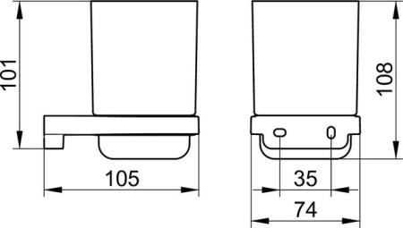 Держатель стакана KEUCO MOLL 12750019000 хрусталь