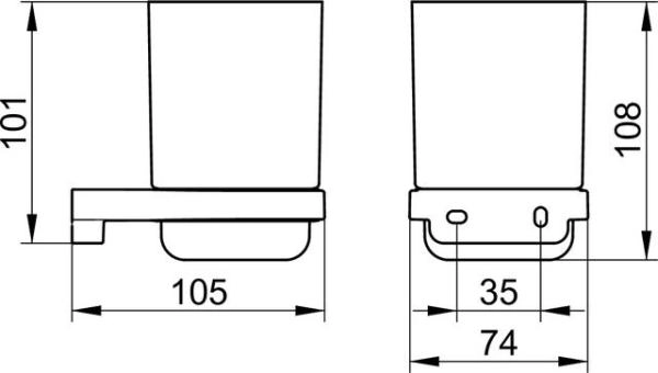 Держатель стакана KEUCO MOLL 12750019000 хрусталь
