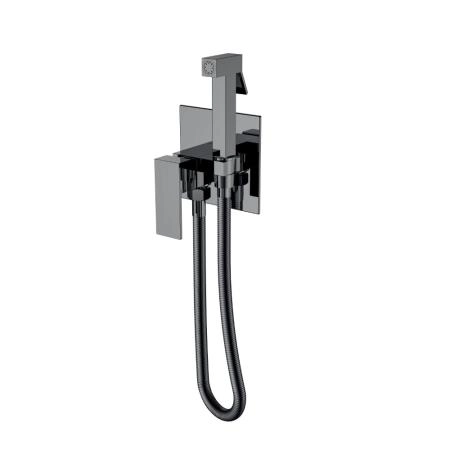 Смеситель гигиенический Boheme Qubic Shine Gun Metal 477-SGM