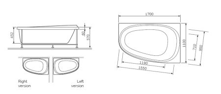 Ванна AM.PM Like W80A-170R110W-A белый
