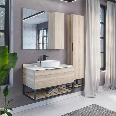 Зеркало-шкаф Comforty Порто-90 00-00009443 Дуб дымчатый