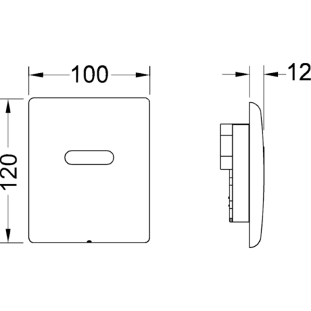 TECE TECEplanus Urinal Панель смыва для писсуара, с инфракрасным датчиком, 6 V батарея, цвет: нержавейка/сатин