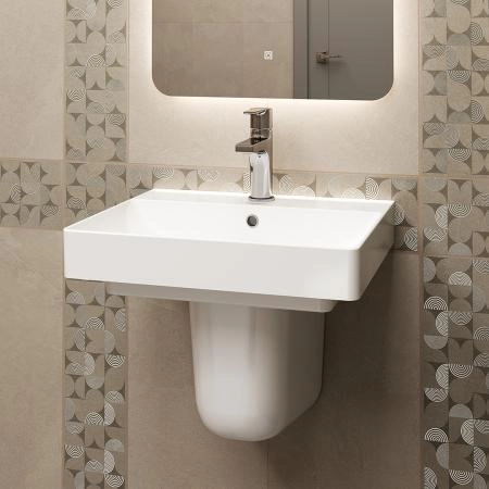 Раковина Kerama Marazzi PRO ПРО PROR.wb.50 мебельная\подвесная 50, белая глянцевая