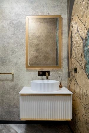Тумба Boheme Canale 80 белая + Золото 843-080-WG