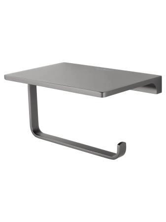 Держатель для туалетной бумаги с полкой WONZON & WOGHAND ECLIPSE, Темный графит (WW-9126-BGM)