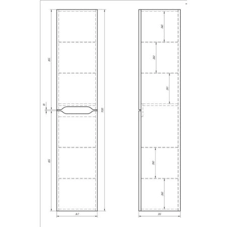 Шкаф-колонна DREJA QL 99.0009 35 см, белый