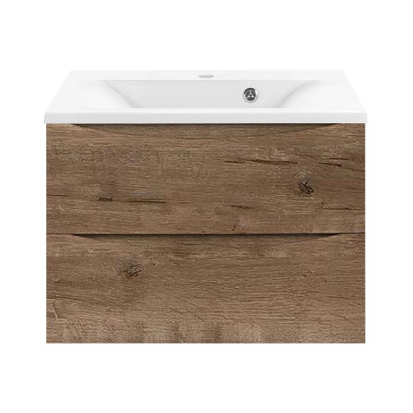 Тумба под раковину Vincea Mia 650 подвесная, 2 выкатных ящика soft close, V.Oak