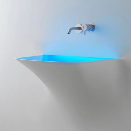 Antonio Lupi Soffio Раковина 86х56х77.5 см, без отв., с Led подсветкой, цвет: белый