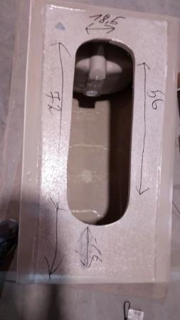 Раковина CeramaLux NB135 46 см на пьедестале