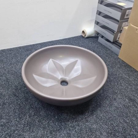 Azzurra Fleur Раковина накладна, 45х16см, без отв., цвет: Tortora